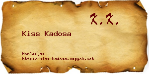 Kiss Kadosa névjegykártya